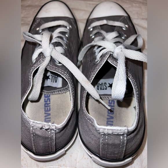 CONVERSE All Star Chuck Taylor Womens Gray Canvas Lace Up Sneakers Sz 7 - Picture 8 of 9